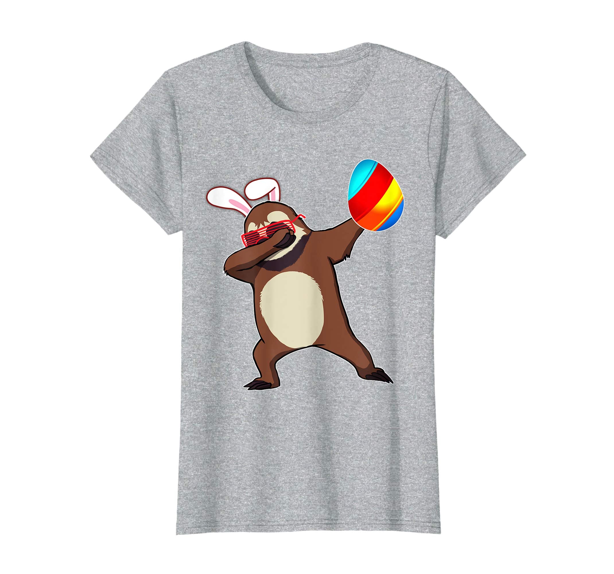 Easter Bunny Dabbing Sloth Tshirt Egg Ears Animal Gift