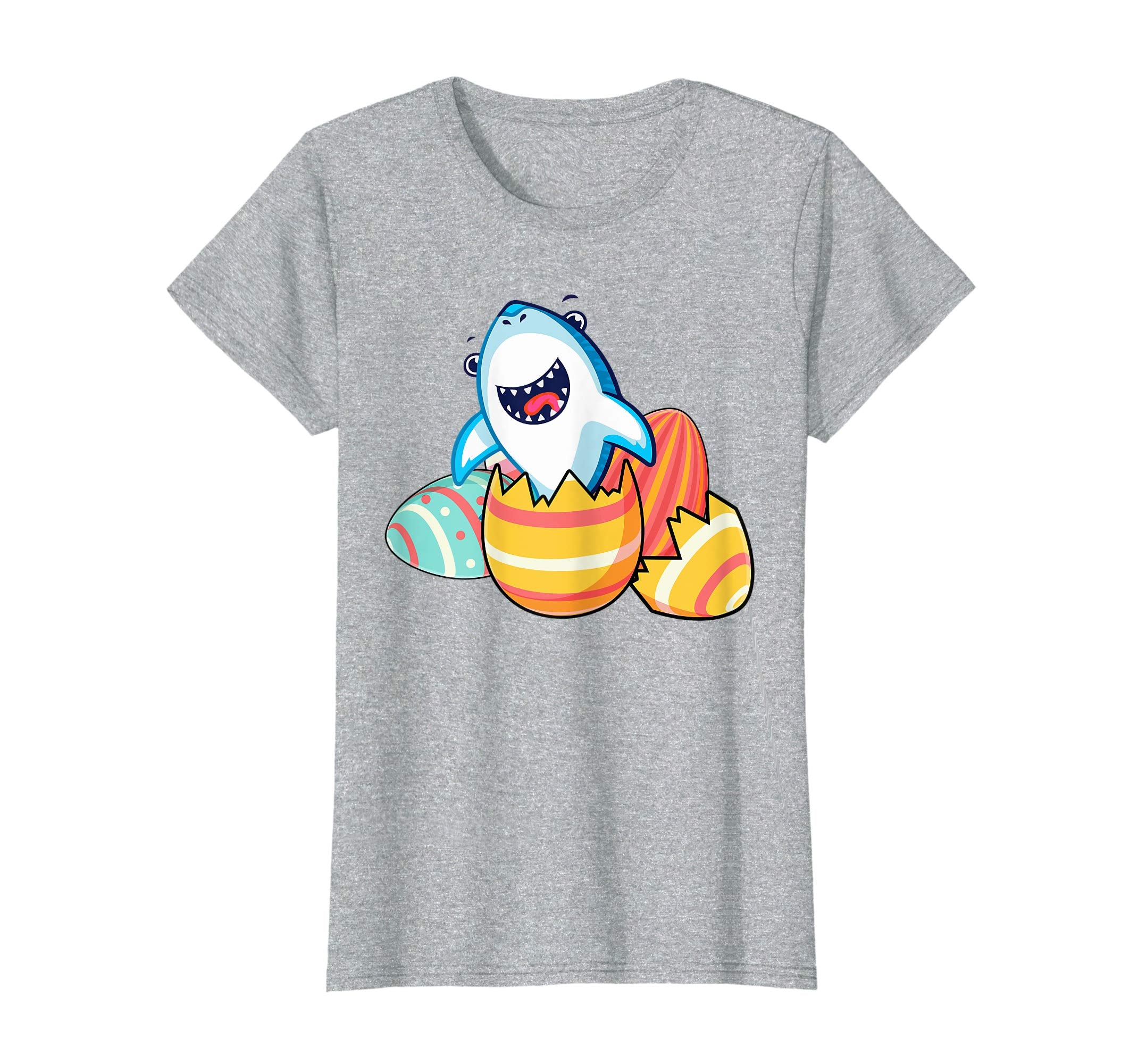 Funny Shark Happy Easter Cute Eggs Boys Kids Girl Shirt Gift