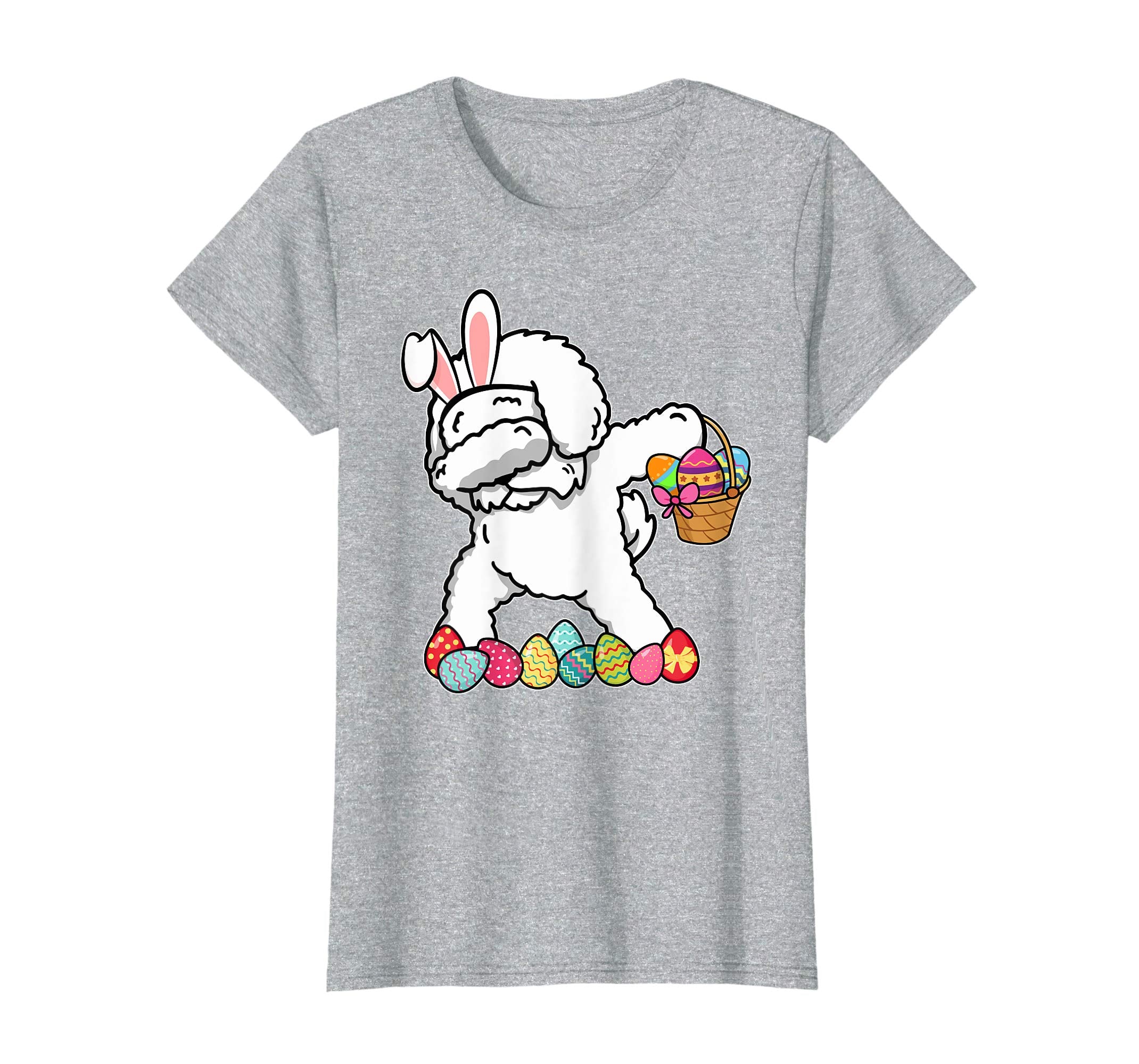Bichons Frise Dabbing Easter Bunny Egg Basket Hunting Shirt