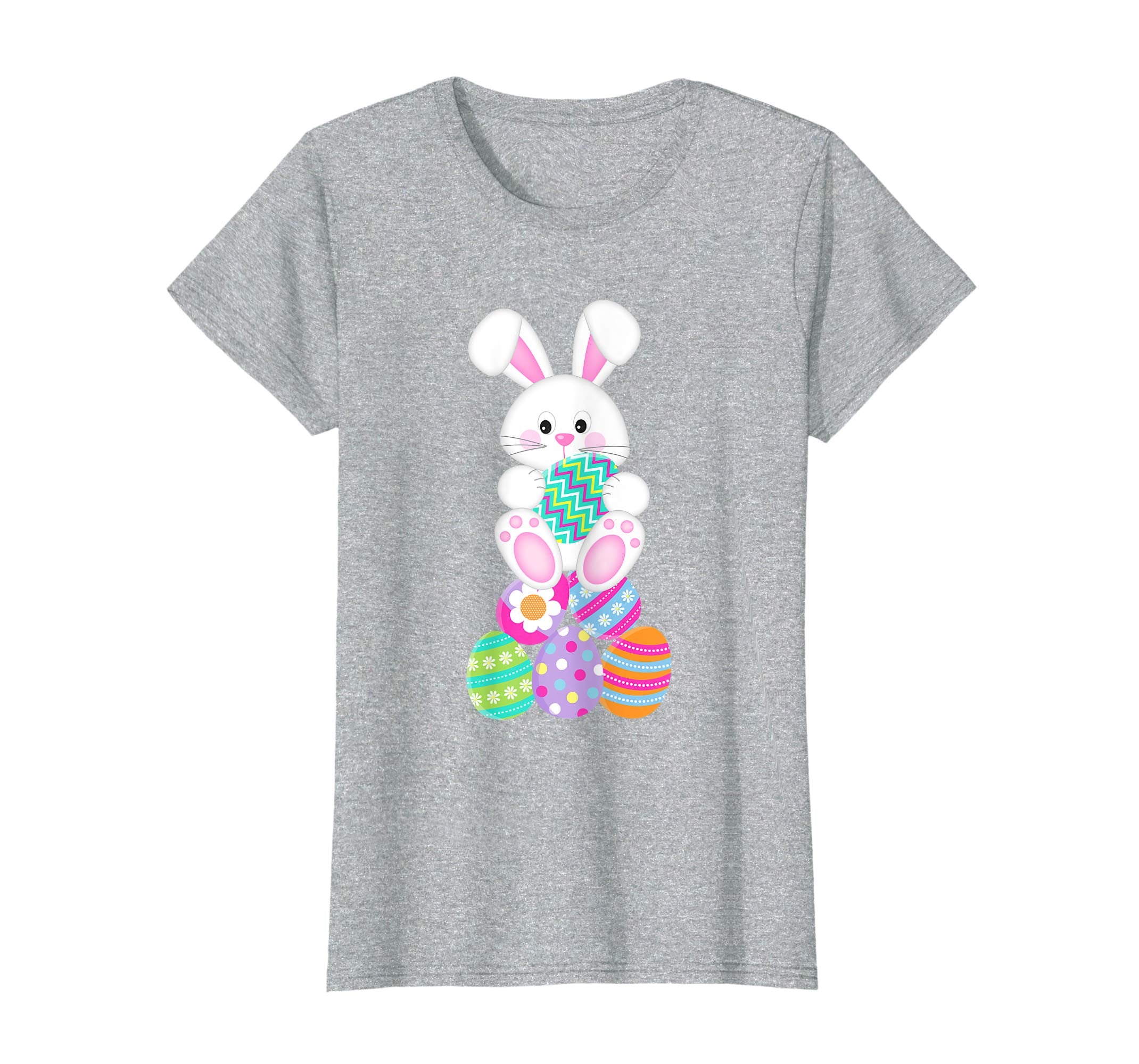 Happy Easter Shirt Cute Bunny &amp; Colorful Eggs Easter Gift