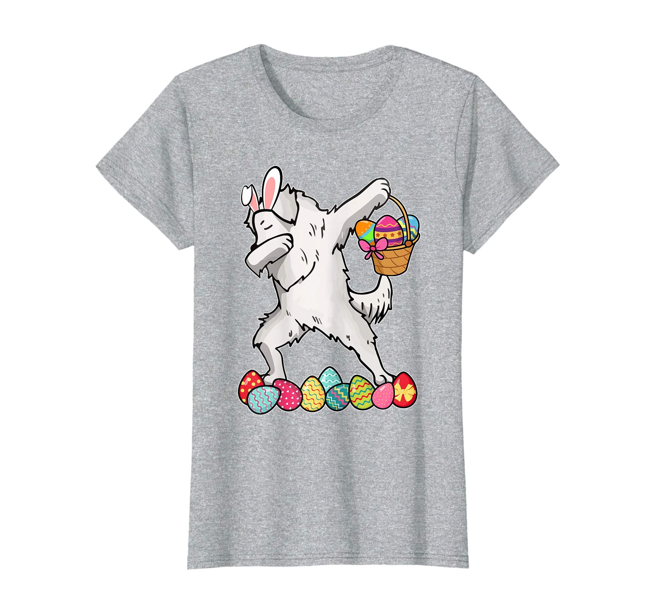 American Eskimo Dab Dabbing Easter Bunny Egg Basket T-Shirt
