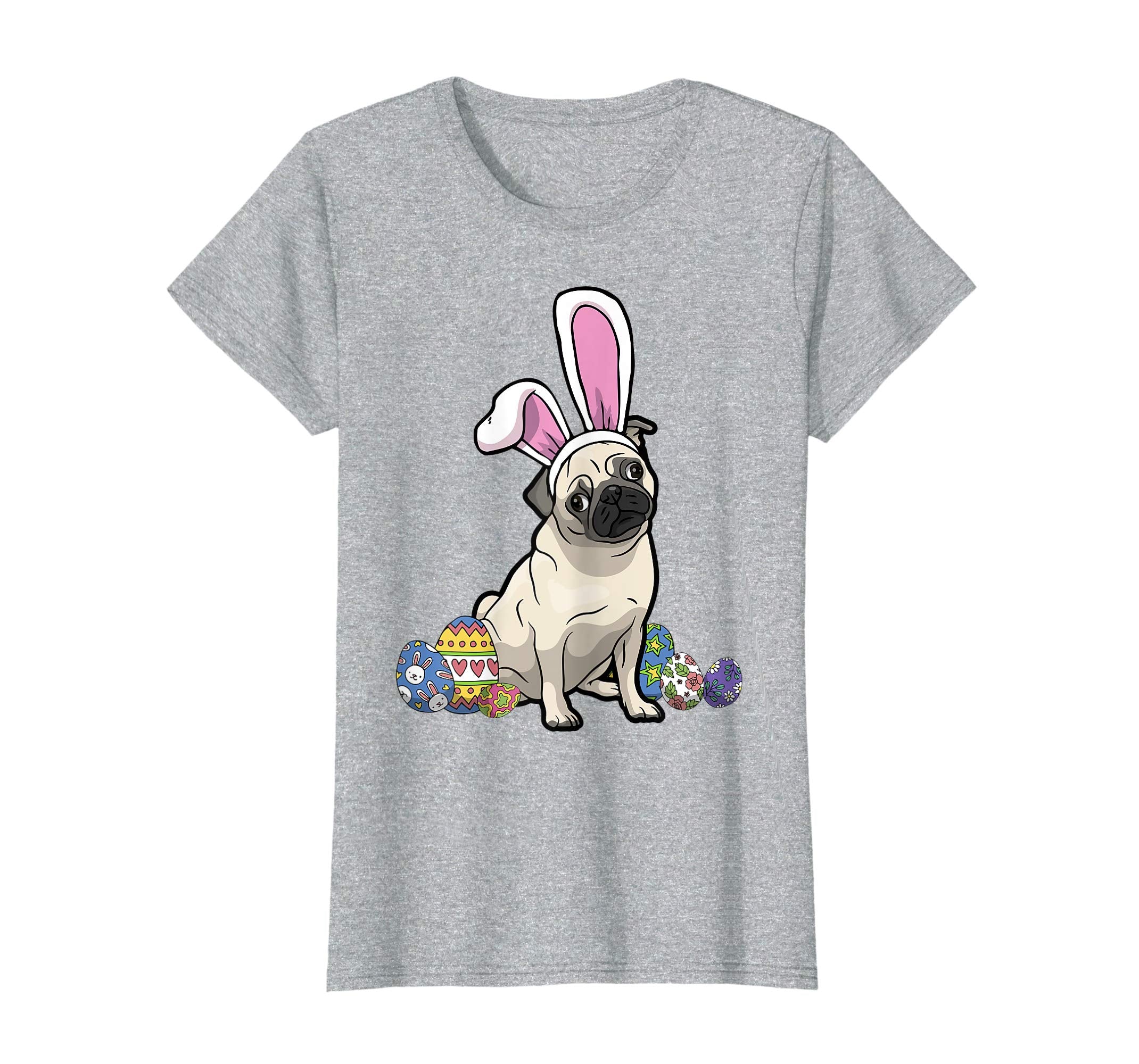 Funny Pug Dressed As Easter Bunny With Rabbit Ears T-Shirt