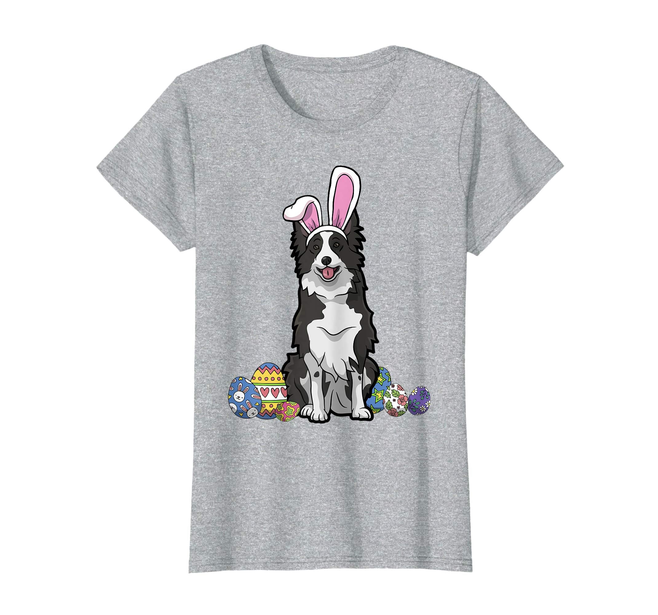 Border Collie Dabbing With Easter Bunny Rabbit Ears T-Shirt