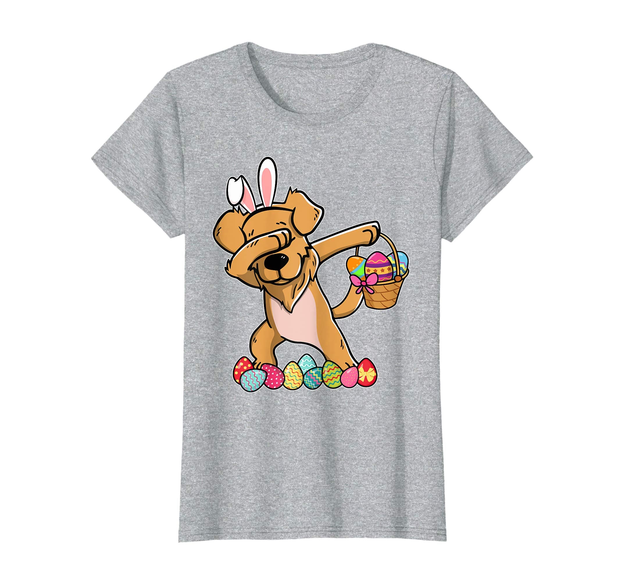 Golden Retriever Dab Dabbing Easter Bunny Egg Basket T-Shirt