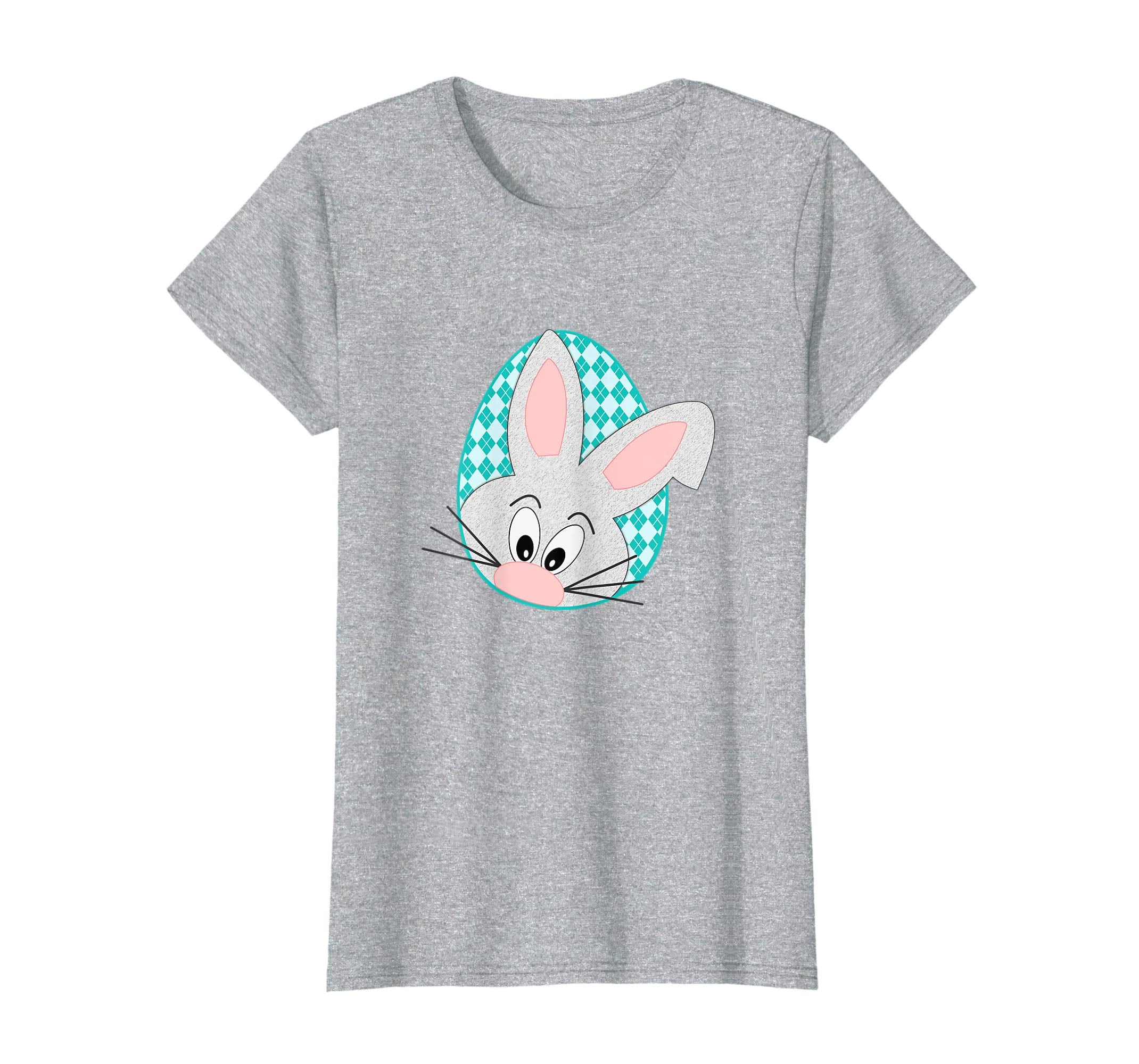 Argyle Easter Egg and Bunny Peekaboo Aqua Shirt