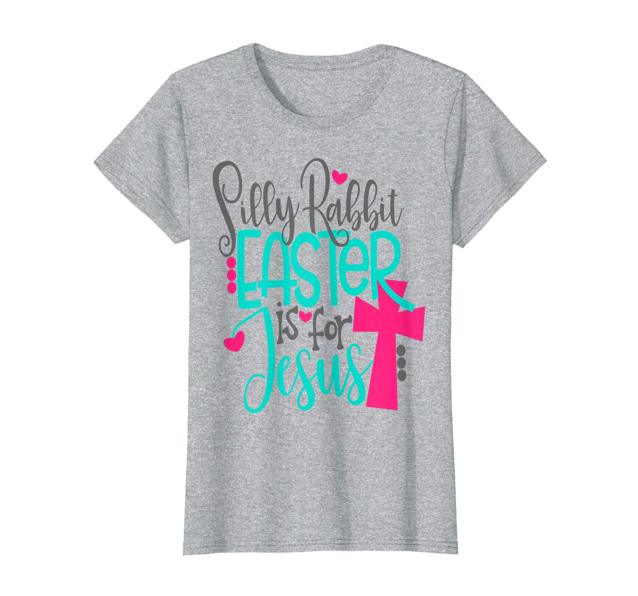Silly Rabbit Easter Is For Jesus Bunny Shirt Cute Kids Cross