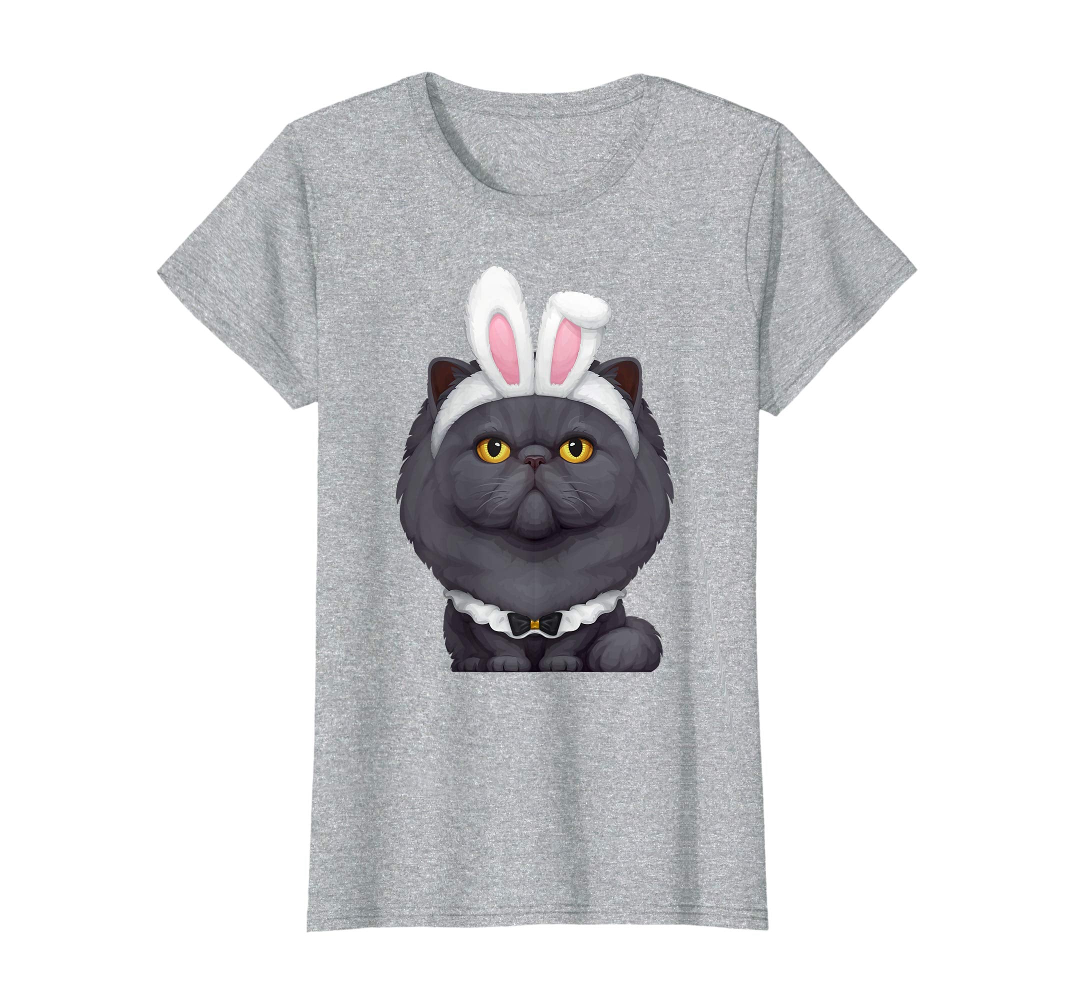 Black Persian Cat in the Easter Bunny Costume T-Shirt
