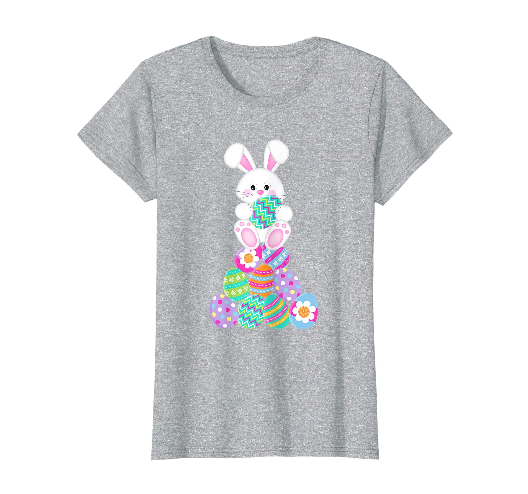 Happy Easter Shirt Cute Bunny &amp; Colorful Eggs Easter Gift