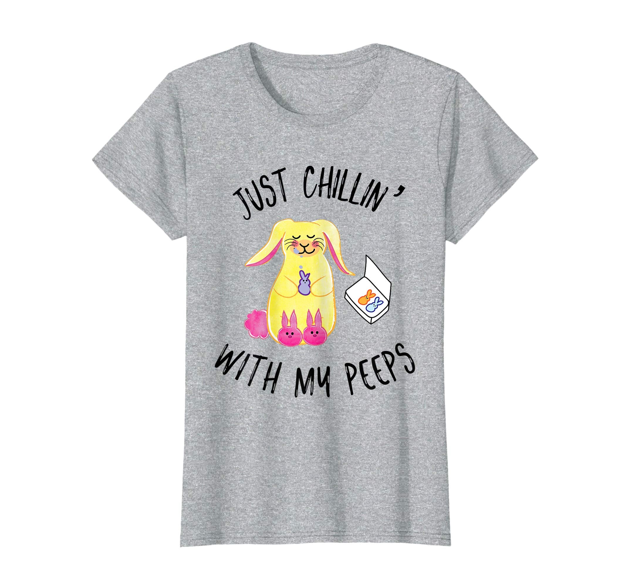 Just Chillin' With My Peeps Easter Shirt Fun Festive Tee