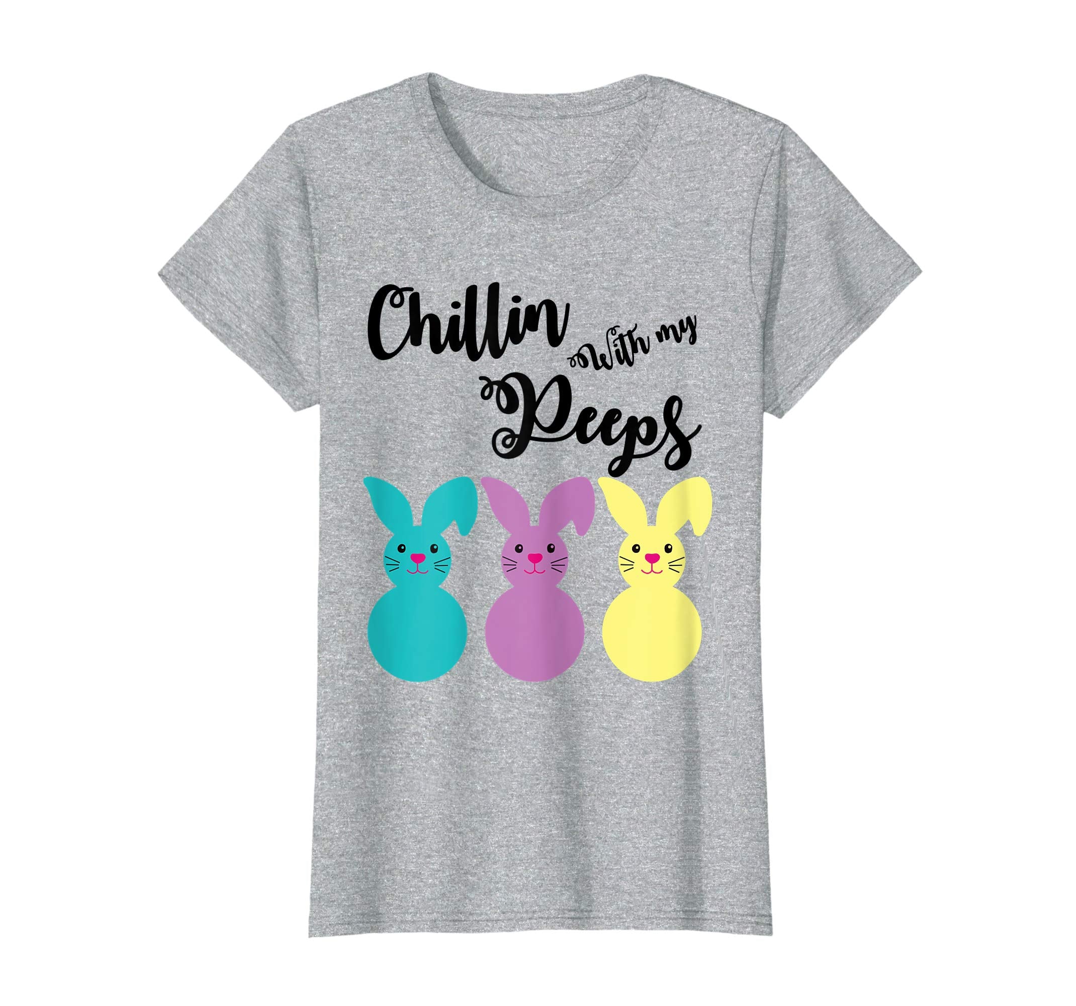 Chillin With My Peeps Funny Ester Gift Shirt Cute Easter Tee