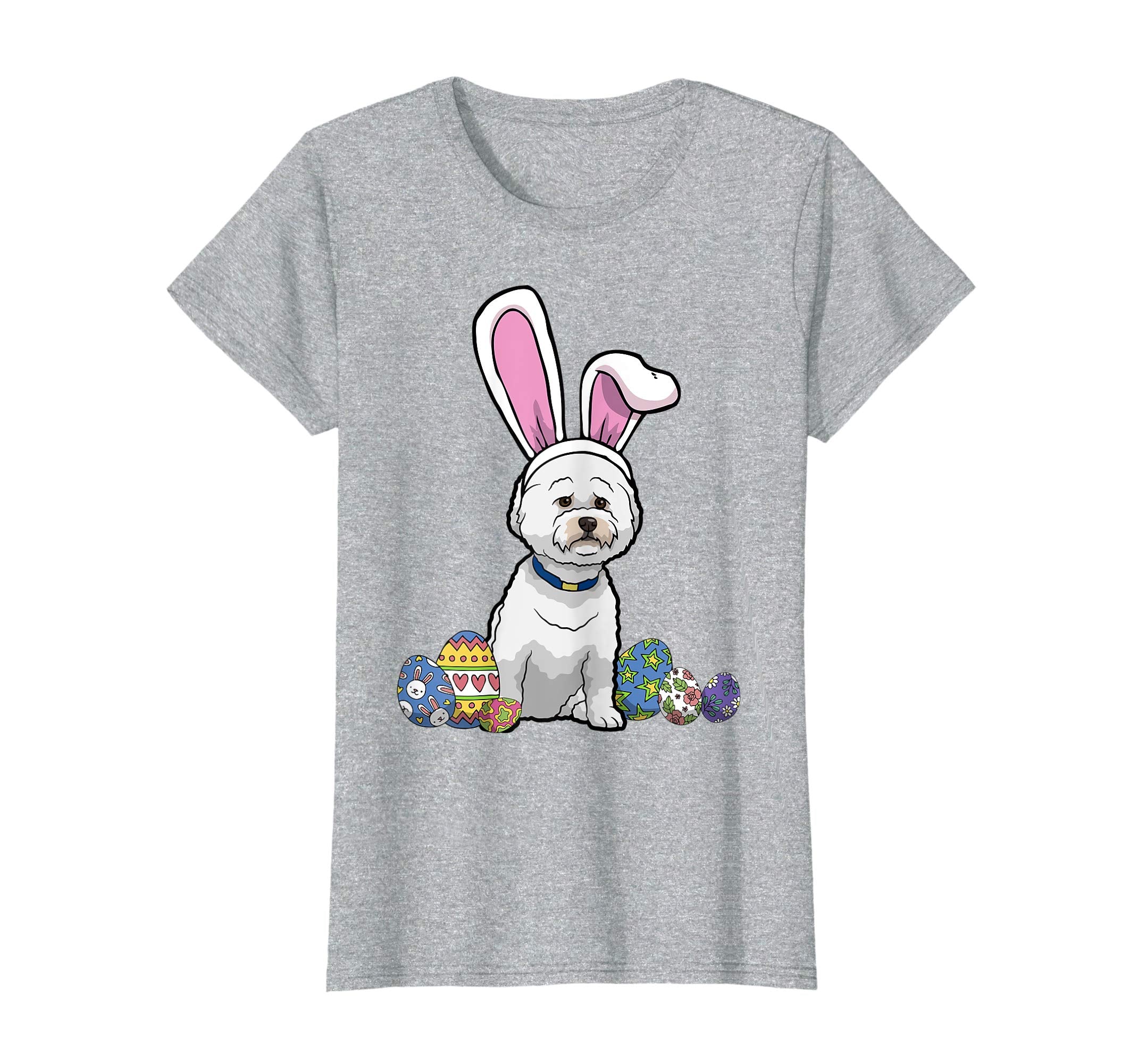 Bichons Frise Dressed As Easter Bunny With Rabbit Ears Shirt