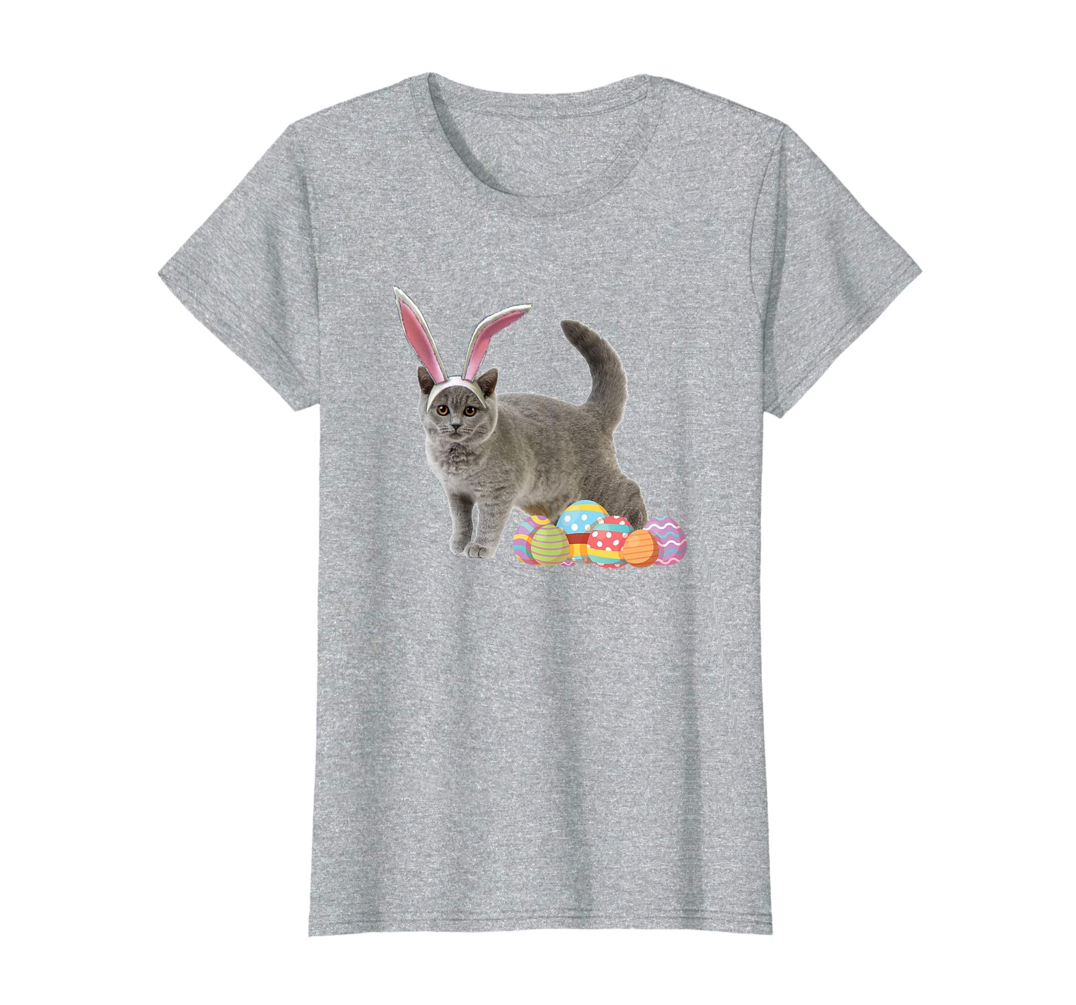 Easter Cat Shirt Russian Blue Funny Bunny Ears &amp; Eggs Gift