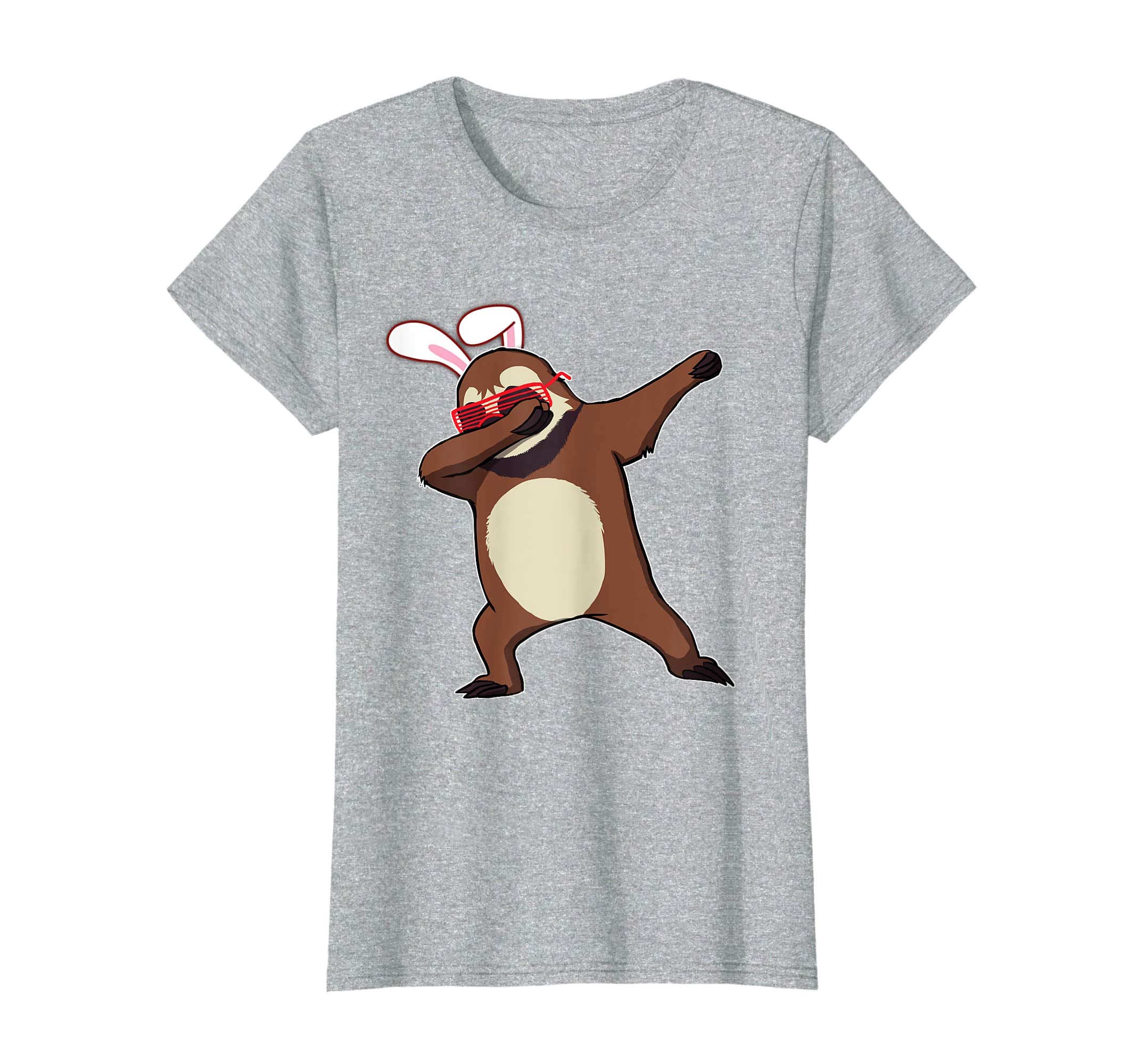 Easter Bunny Dabbing Sloth Tshirt Rabbit Ears Animal Gift