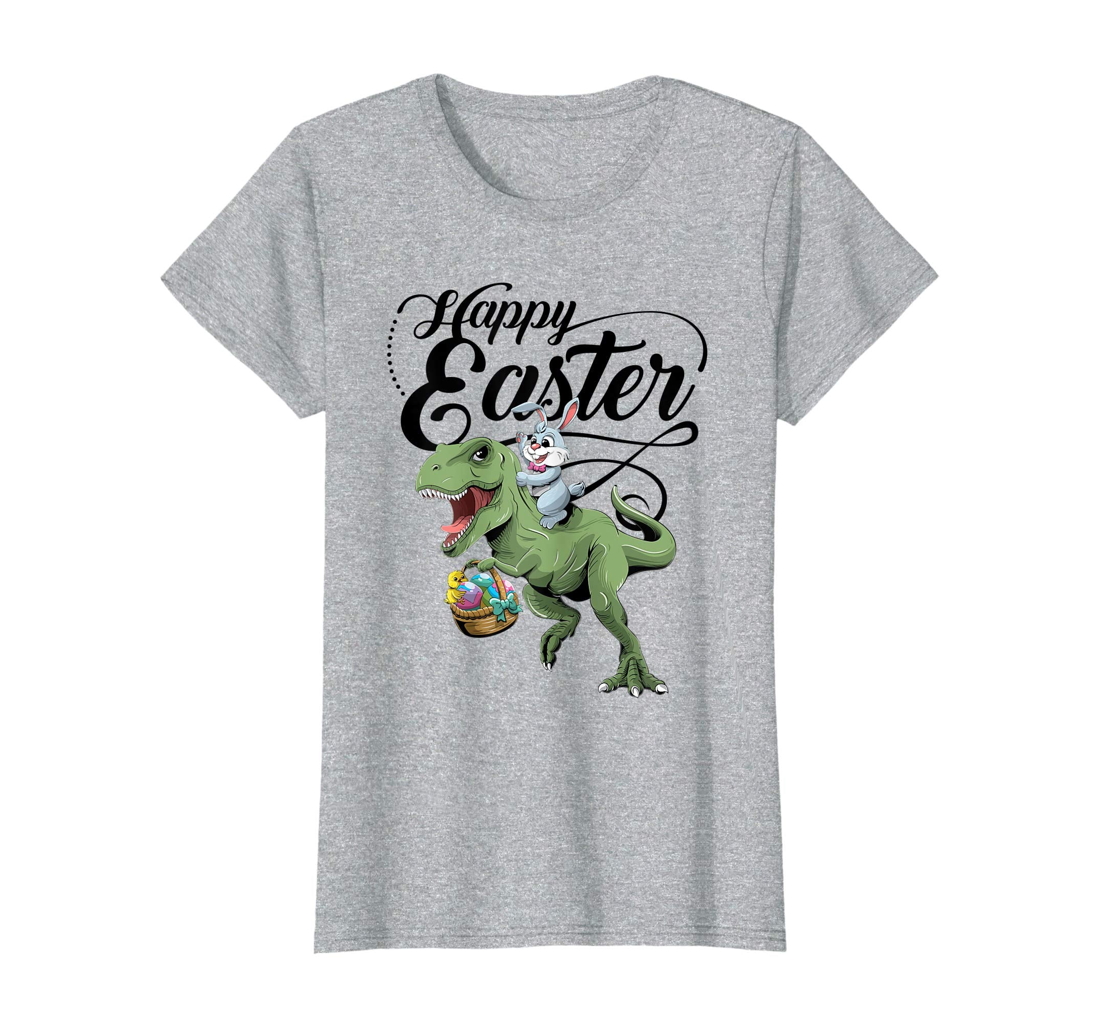 Easter T Shirt for Kids with Cool Bunny and T-rex Egg Hunt