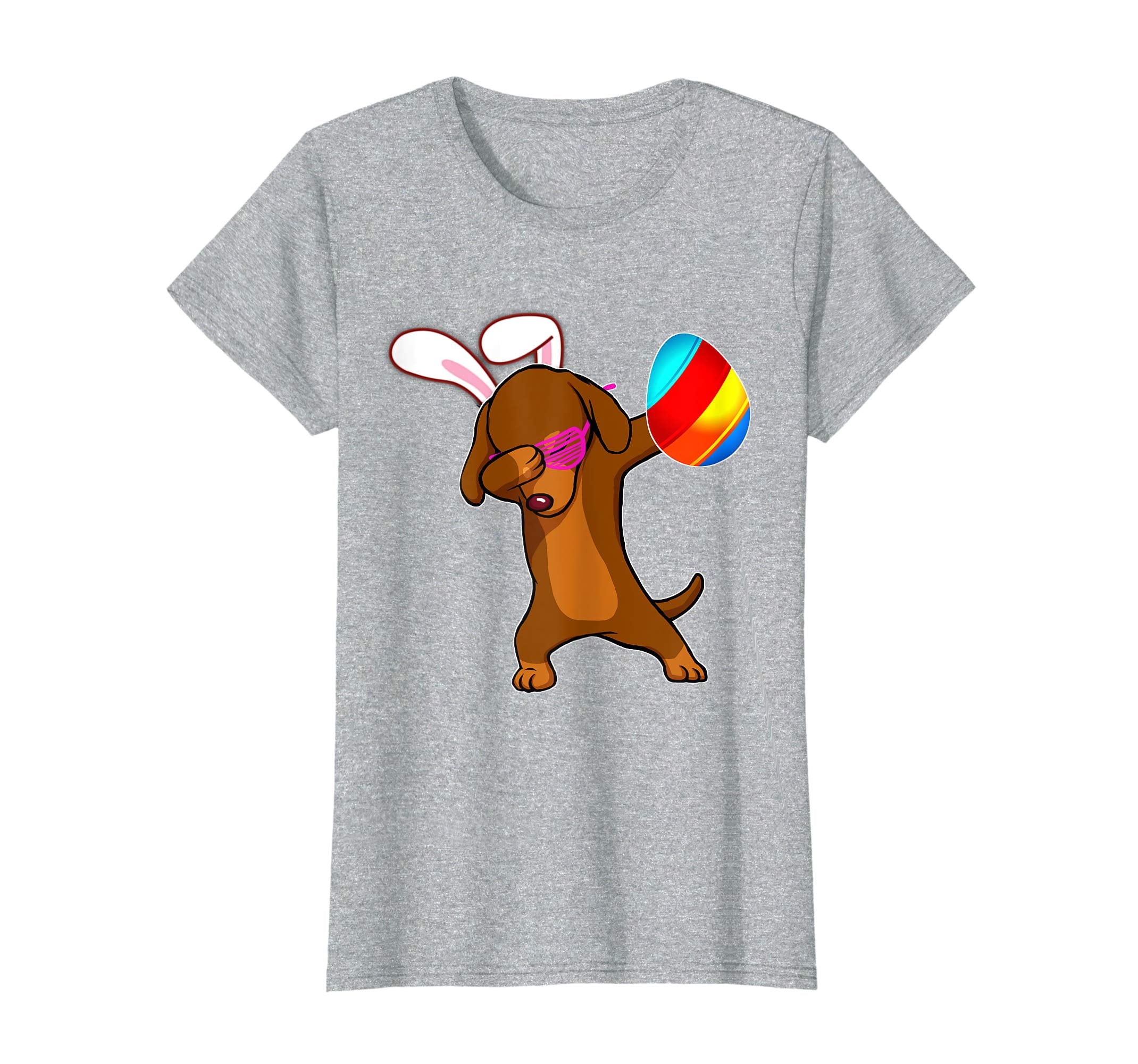 Easter Bunny Dabbing Dachshund Dog Tshirt Egg Ears Gift