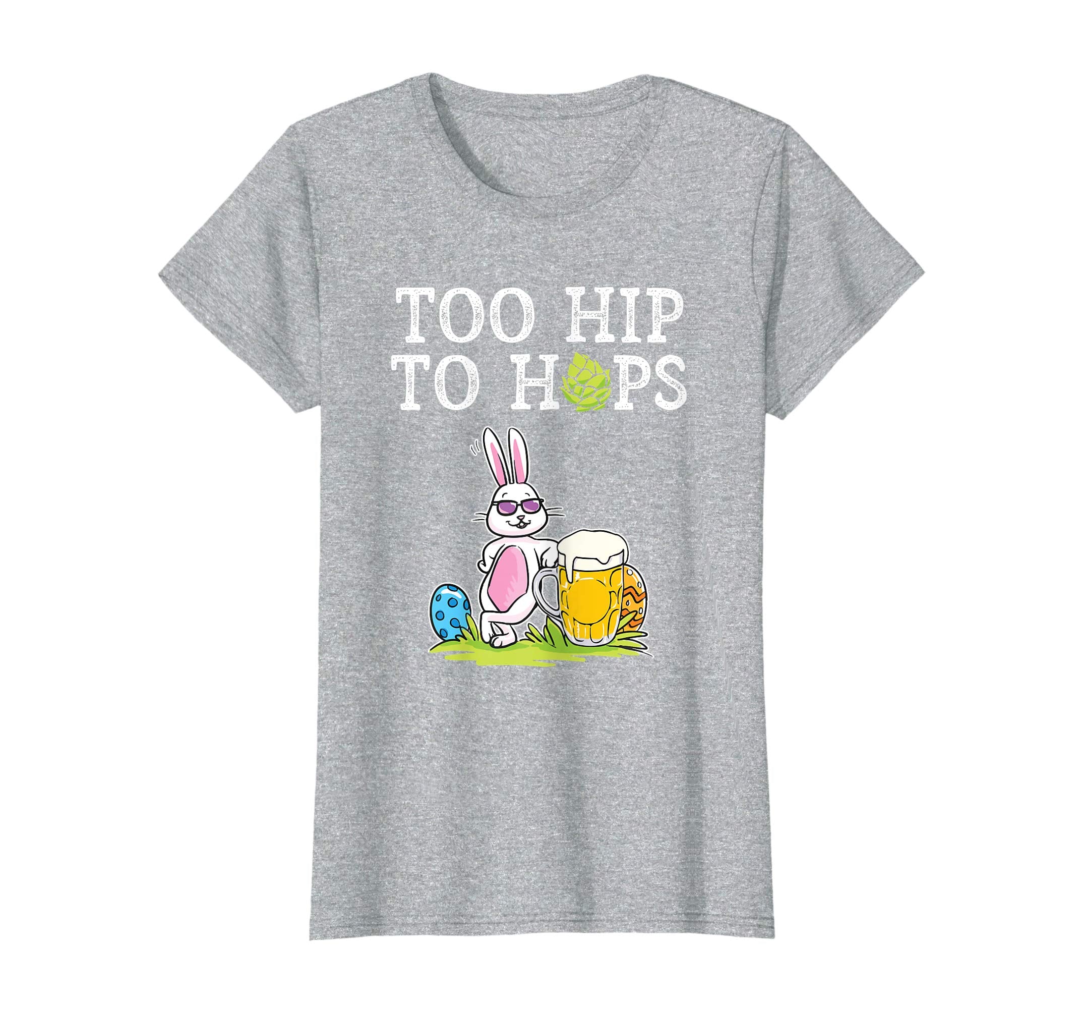 Too Hip To Hops Beer Drinking Easter Bunny Cute Gift T-Shirt