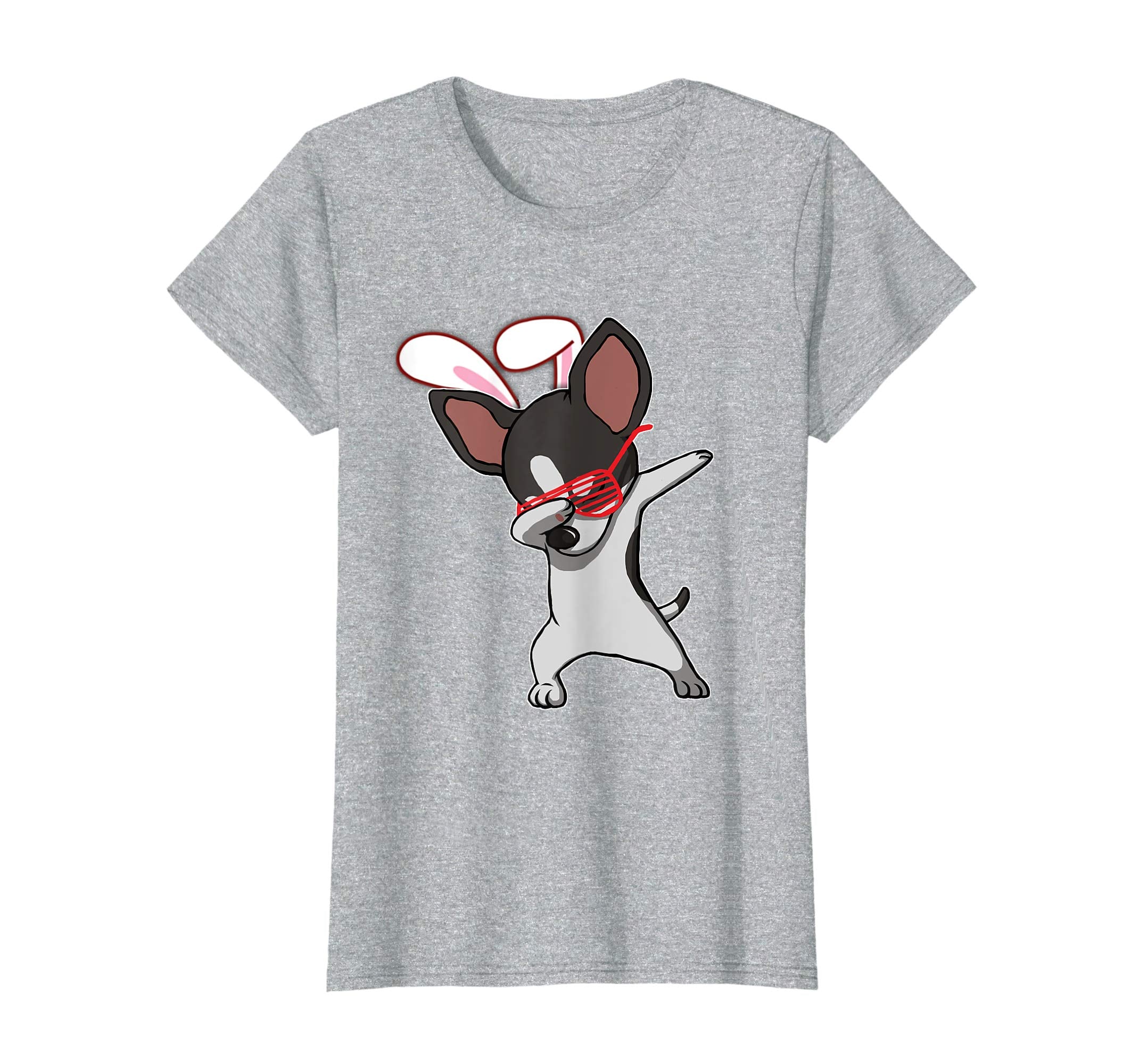 Easter Bunny Dabbing Chihuahua Dog Tshirt Rabbit Ears Gift