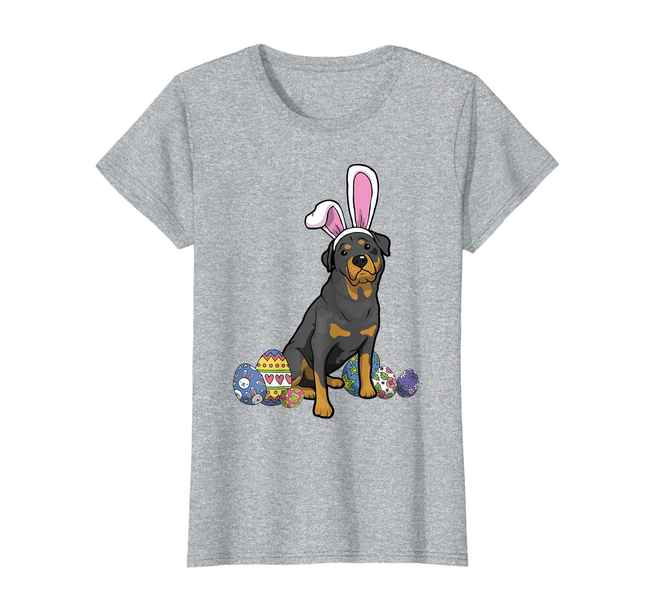 Rottweiler Dressed As Easter Bunny With Rabbit Ears T-Shirt