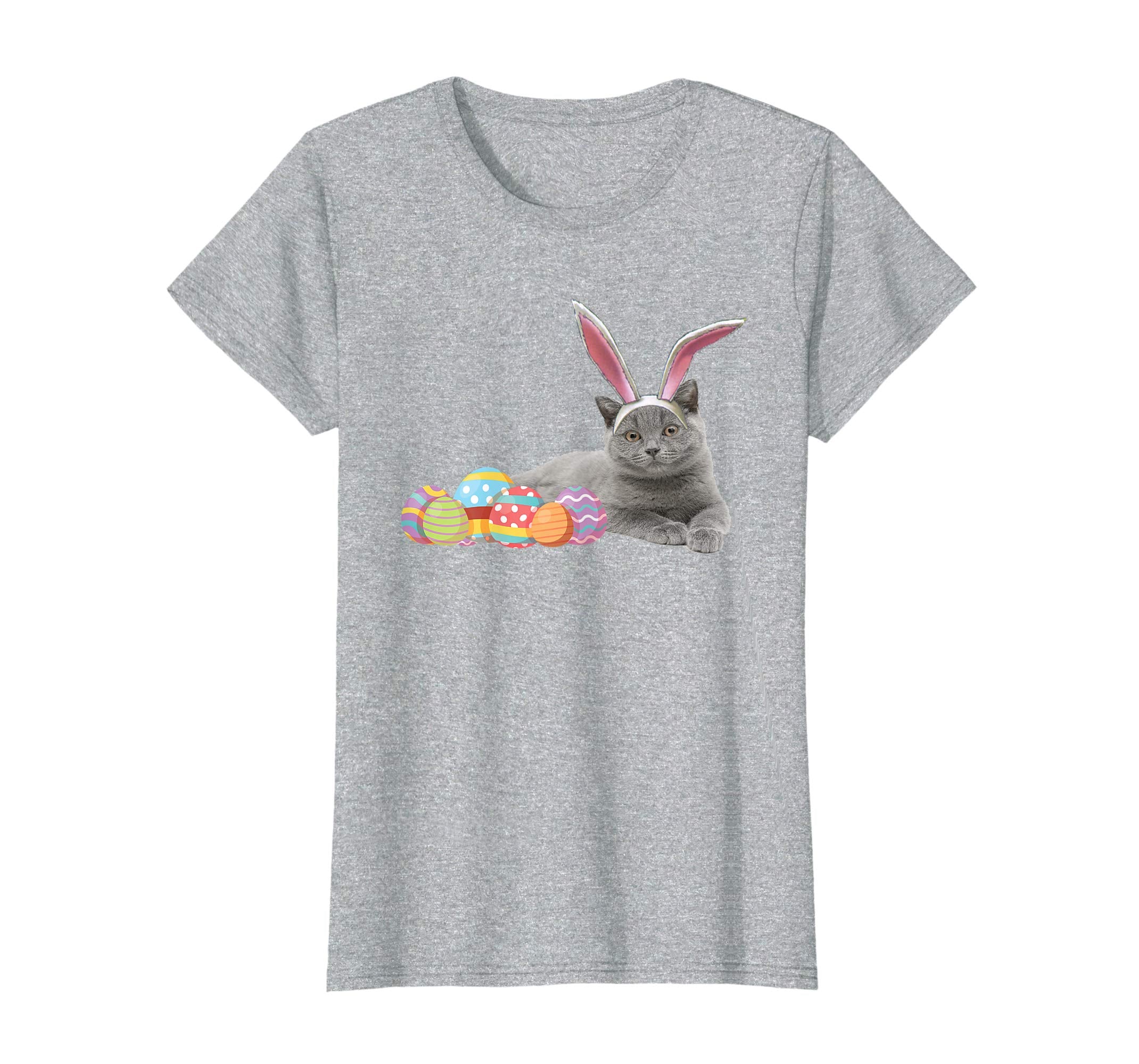 Easter Cat Shirt Russian Blue Funny Bunny Ears &amp; Eggs Gift
