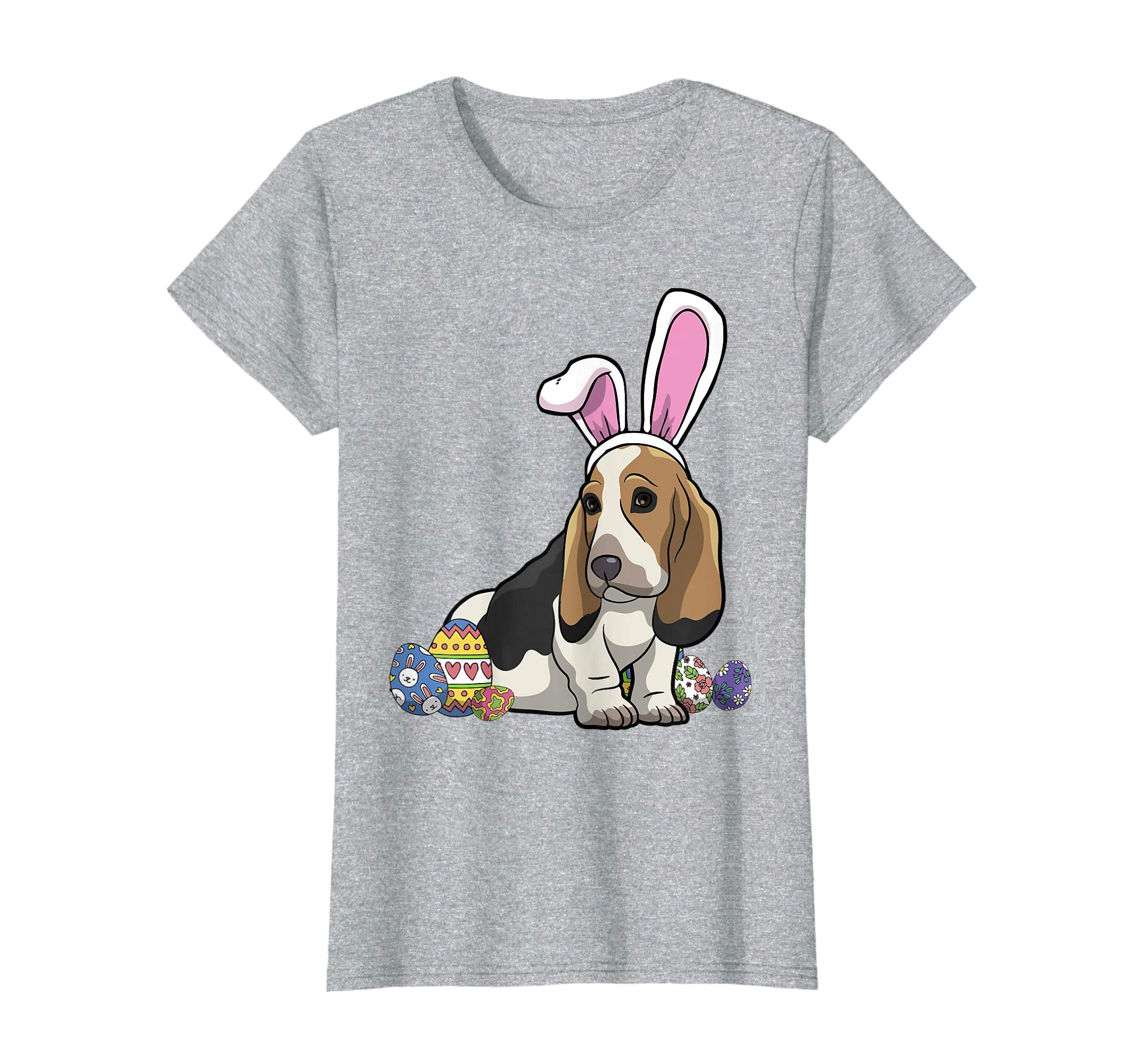 Basset Hound Dressed As Easter Bunny With Rabbit Ears Shirt