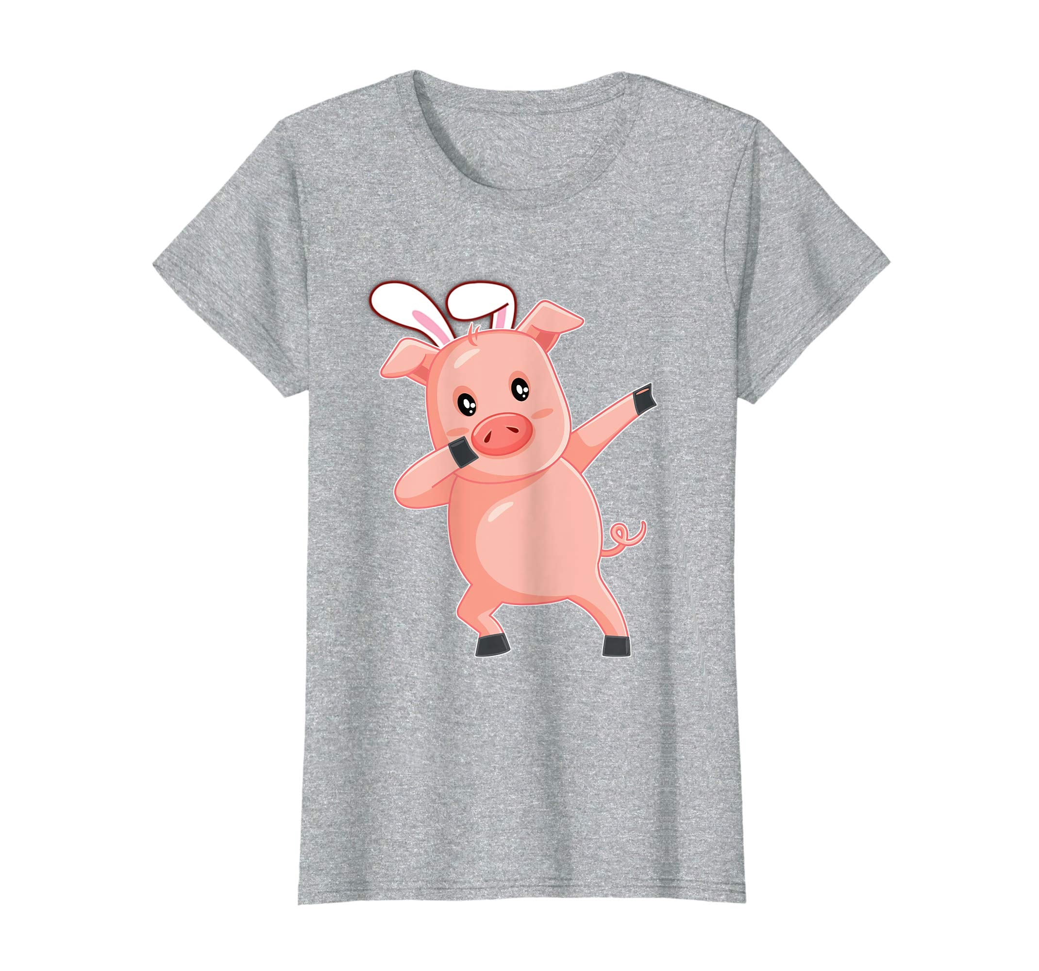 Easter Bunny Dabbing Pig Hog Tshirt Rabbit Ears Animal Gift