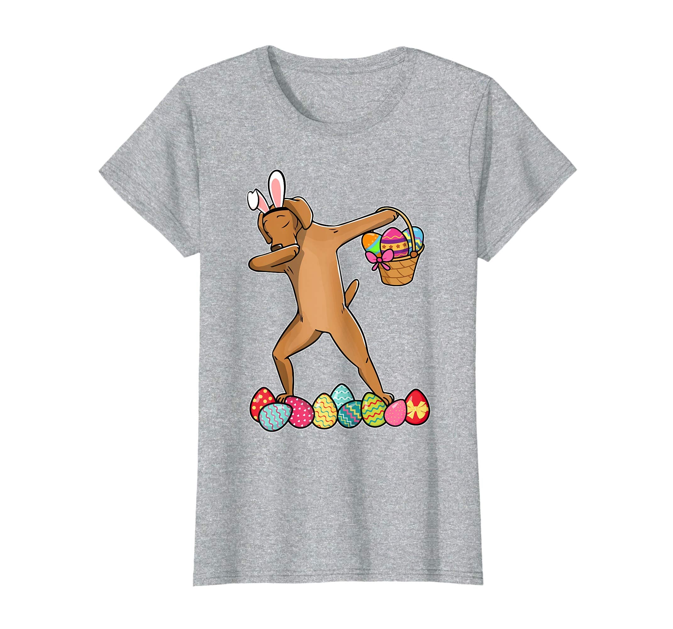 Vizsla Dab Dabbing Dressed Easter Bunny Egg Basket T-Shirt