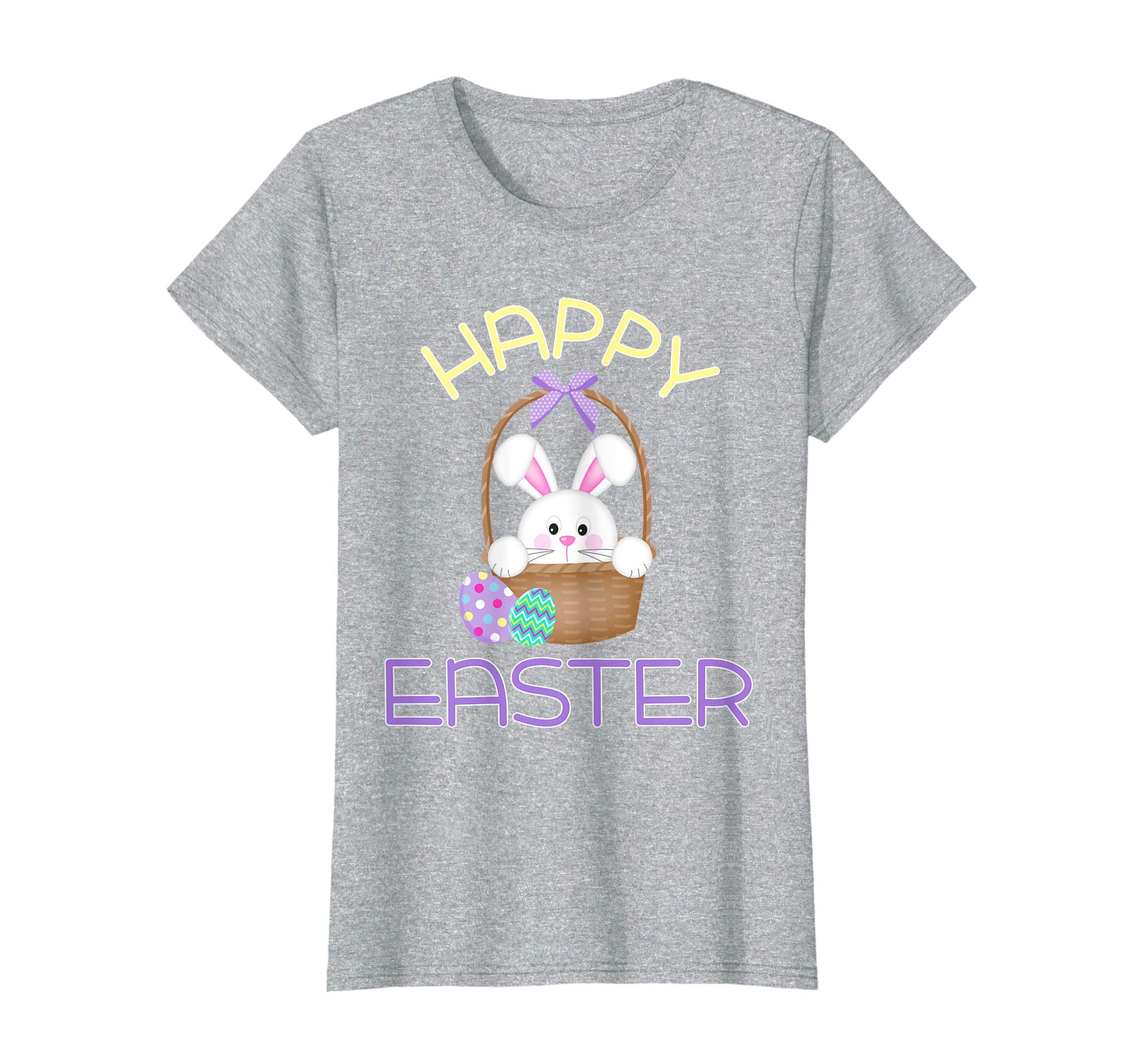 Happy Easter Shirt Bunny in Basket &amp; Eggs Easter Gift