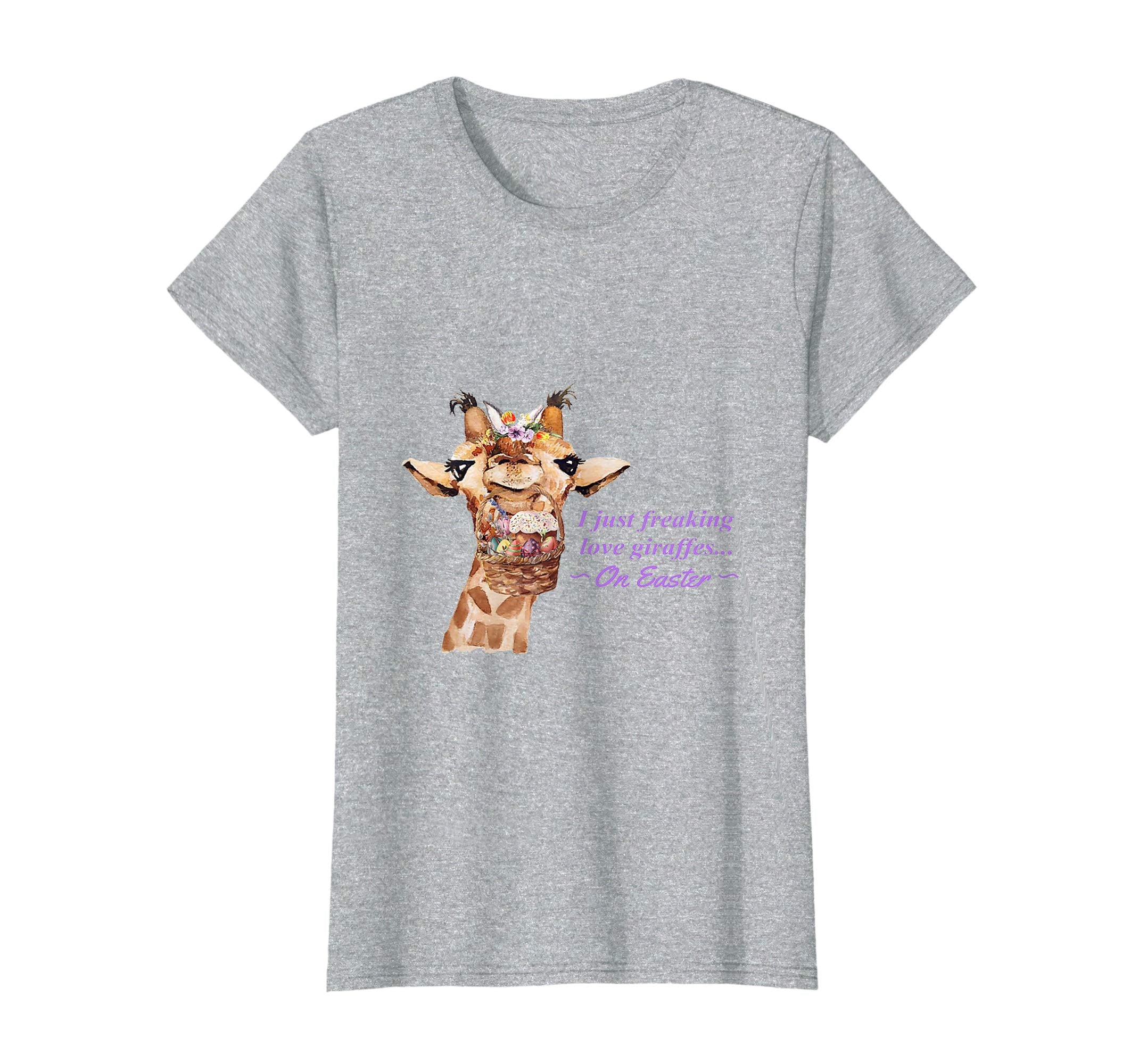 Funny I Just Freaking Love Giraffes On Easter Day Shirt Gift