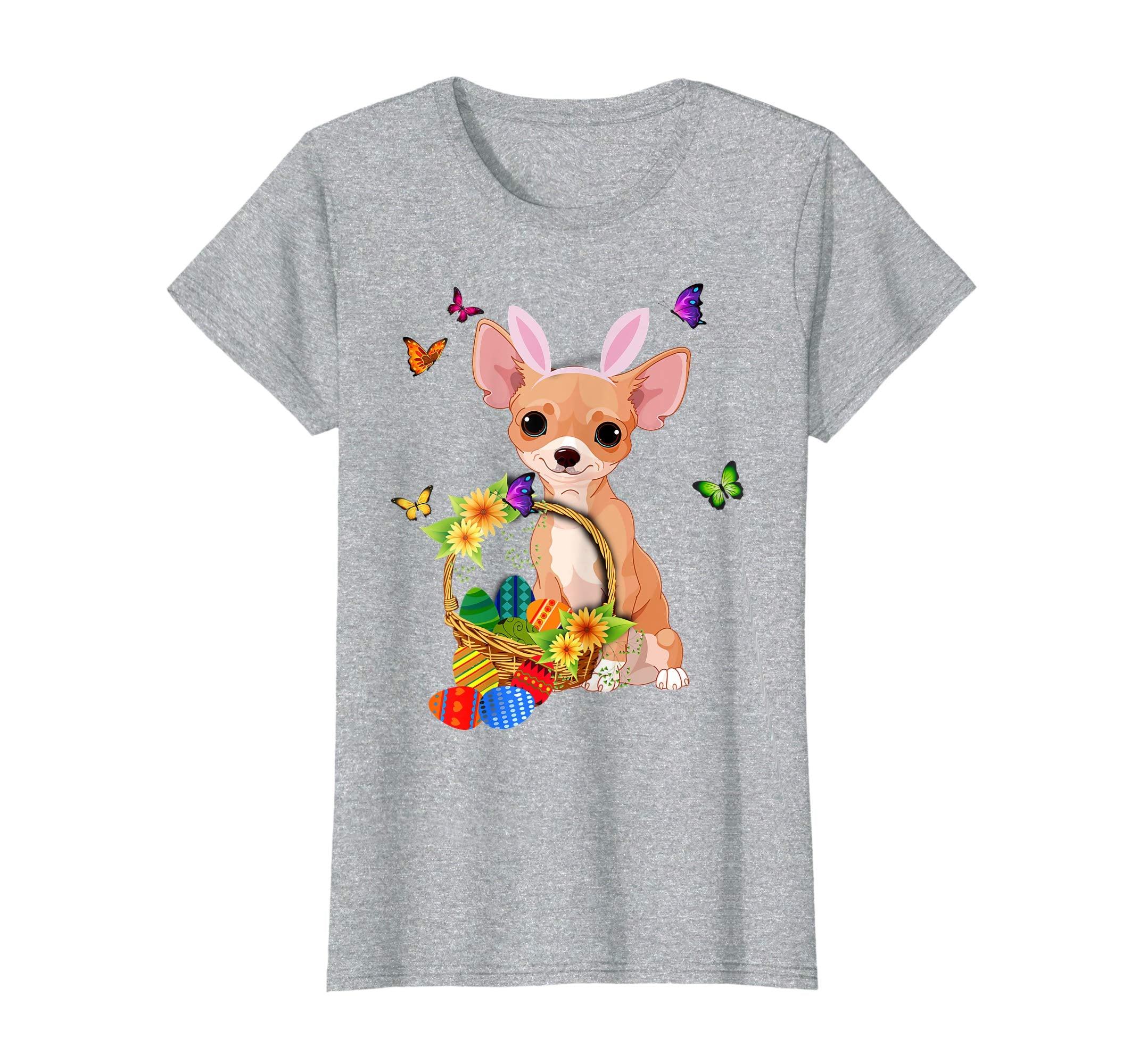 Chihuahua Bunny Hat Rabbit Easter Eggs Shirt