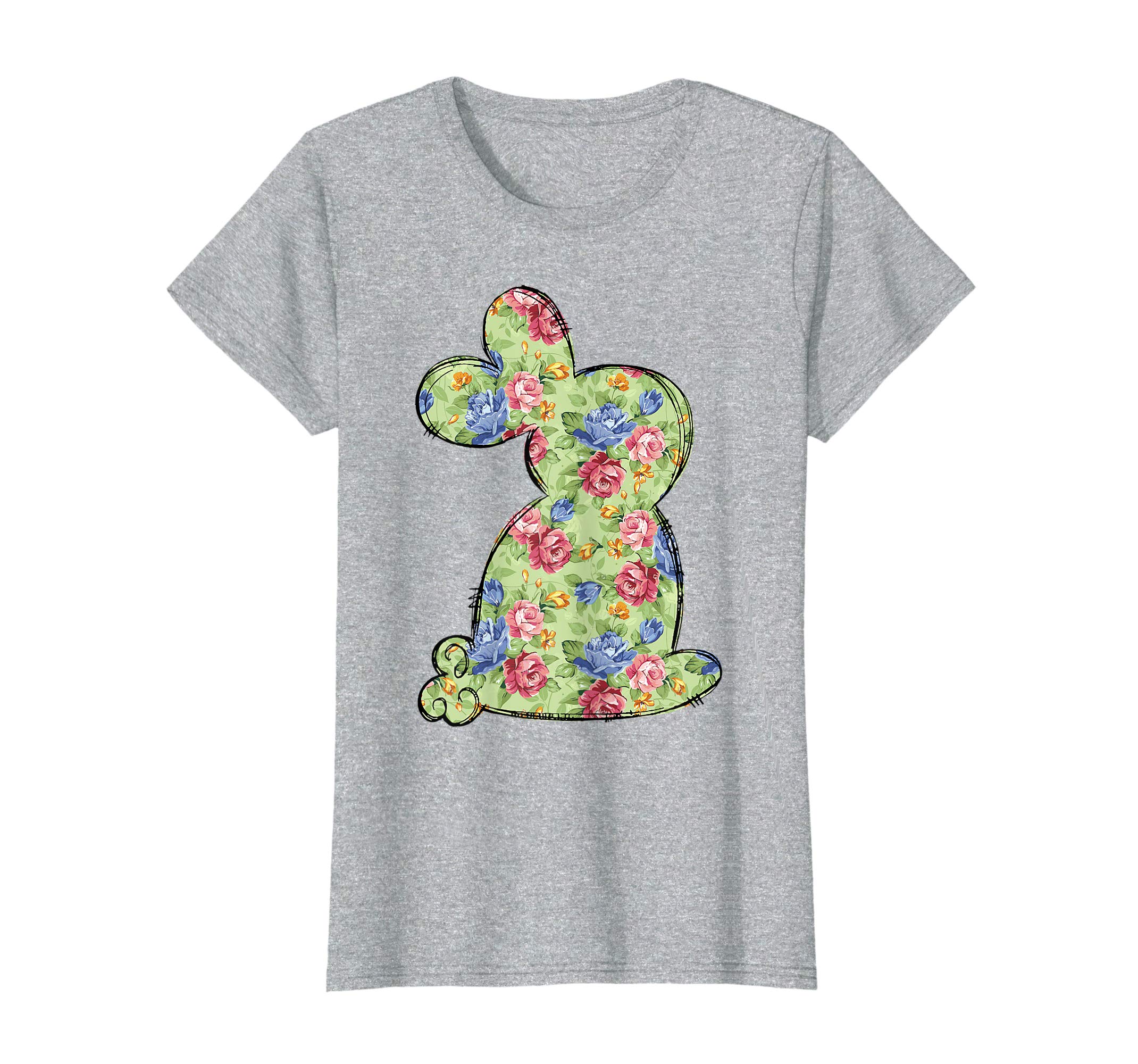 Easter Floral T Shirt Bunny Gift Rabbit T-shirt
