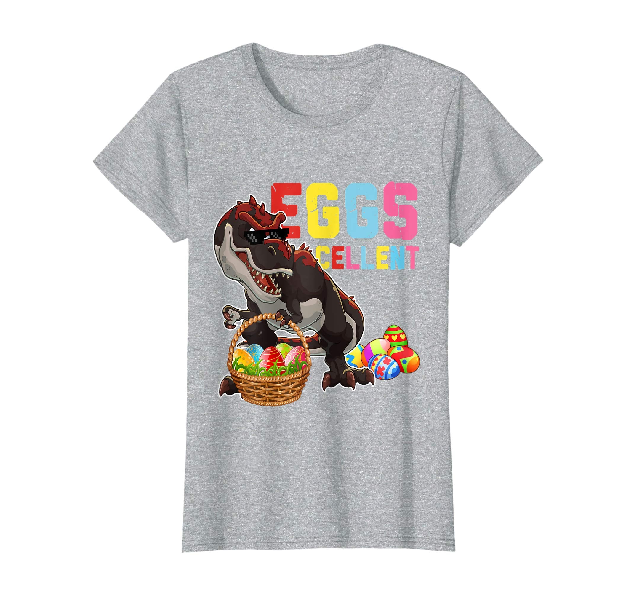Dinosaur T-rex Bunny Ears Egg Cellent Easter Basket T-Shirt