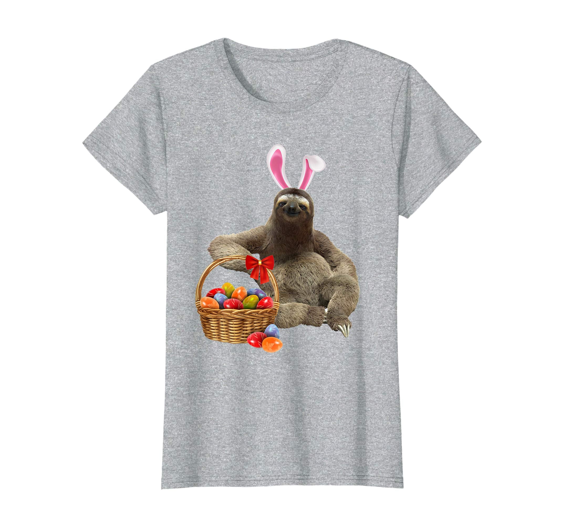 Easter Sloth Shirt Funny Sloth With Bunny Ears and Eggs