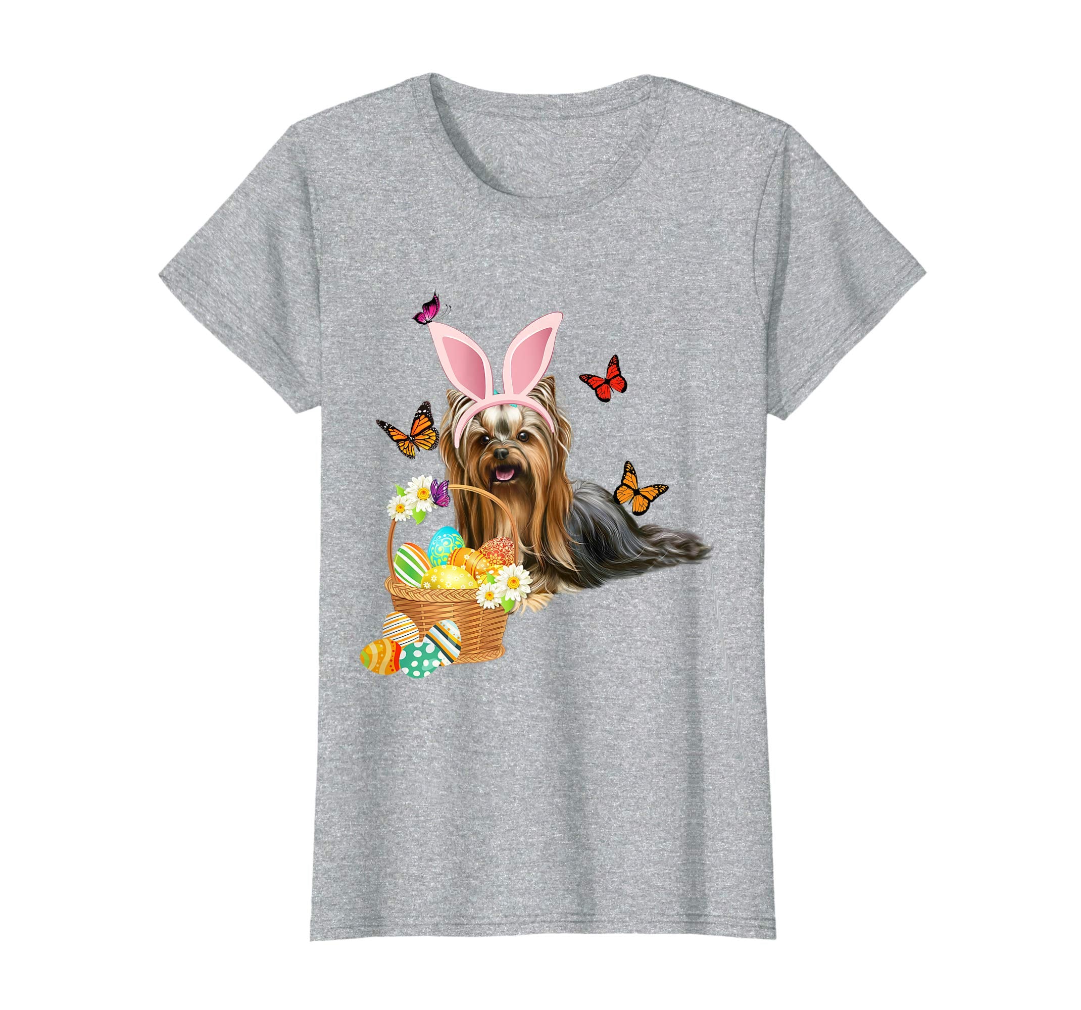 Yorkshire terrier Bunny Hat Rabbit Easter Eggs Shirt