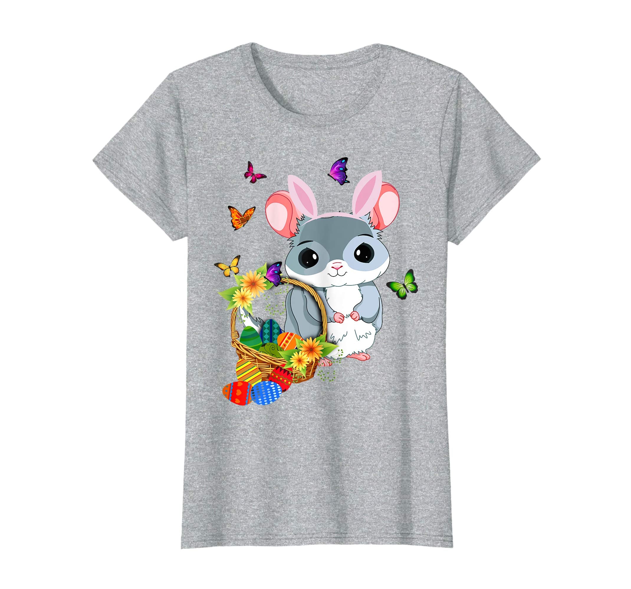 Chinchilla Bunny Hat Rabbit Easter Eggs Shirt